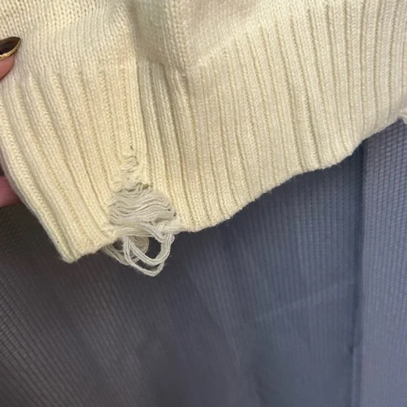 AKIRA Black and Cream LOVE Knit Sweater Dress - Picture 5 of 7